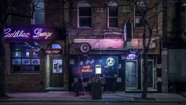 dive bar street view